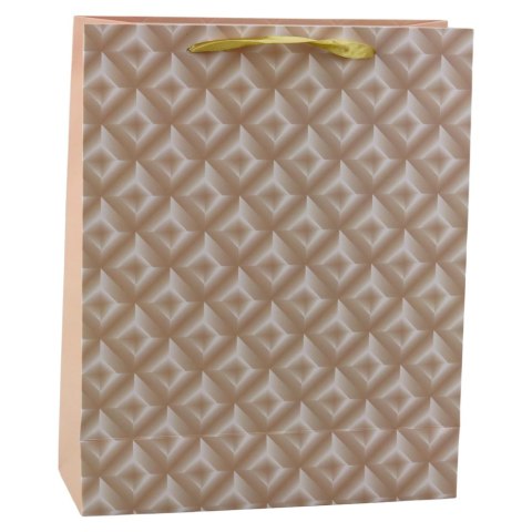 LEAN Torba Prezentowa Z Tłoczeniem Jasno Beżowa 32 x 26 x 10cm LEAN Torba Prezentowa Z Tłoczeniem Jasno Beżowa 32 x 26 x 10cm