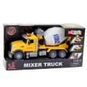 LEAN Toys Ciężarówka Betoniarka Obrotowy Bęben Światła Dźwięki Żółta