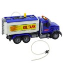 LEAN Toys Ciężarówka Cysterna Woda Światła Dźwięki Niebieska 1:14