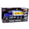 LEAN Toys Ciężarówka Cysterna Woda Światła Dźwięki Niebieska 1:14