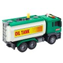 LEAN Toys Ciężarówka Cysterna Woda Światła Dźwięki Zielona 1:14