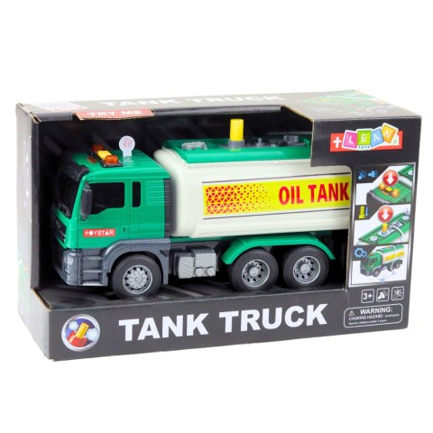 LEAN Toys Ciężarówka Cysterna Woda Światła Dźwięki Zielona 1:14 LEAN Toys Ciężarówka Cysterna Woda Światła Dźwięki Zielona 1:14