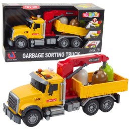 LEAN Toys Ciężarówka Do Sortowania Śmieci Pojemniki Na Odpady Światła Dźwięki