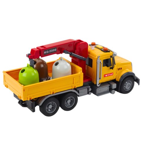 LEAN Toys Ciężarówka Do Sortowania Śmieci Pojemniki Na Odpady Światła Dźwięki LEAN Toys Ciężarówka Do Sortowania Śmieci Pojemniki Na Odpady Światła Dźwięki