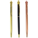 LEAN Toys Długopis Metalowy Automatyczny Korona Niebieski Tusz 1.0mm