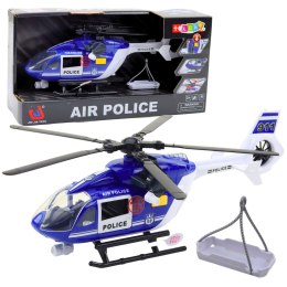 LEAN Toys Helikopter Policyjny Hak Nosze Światła Dźwięki 1:14