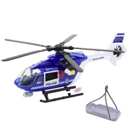 LEAN Toys Helikopter Policyjny Hak Nosze Światła Dźwięki 1:14