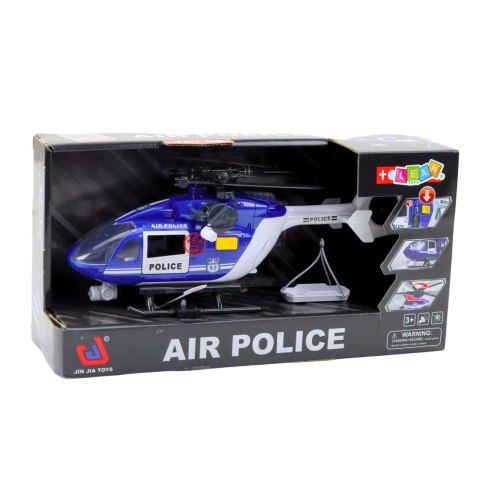 LEAN Toys Helikopter Policyjny Hak Nosze Światła Dźwięki 1:14 LEAN Toys Helikopter Policyjny Hak Nosze Światła Dźwięki 1:14