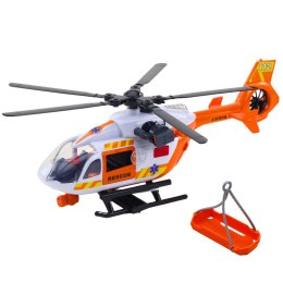 LEAN Toys Helikopter Ratunkowy Hak Nosze Światła Dźwięki 1:14