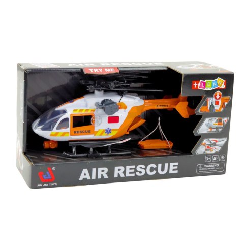 LEAN Toys Helikopter Ratunkowy Hak Nosze Światła Dźwięki 1:14 LEAN Toys Helikopter Ratunkowy Hak Nosze Światła Dźwięki 1:14