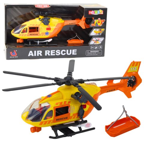 LEAN Toys Helikopter Ratunkowy Hak Nosze Światła Dźwięki Pomarańczowy 1:12 LEAN Toys Helikopter Ratunkowy Hak Nosze Światła Dźwięki Pomarańczowy 1:12