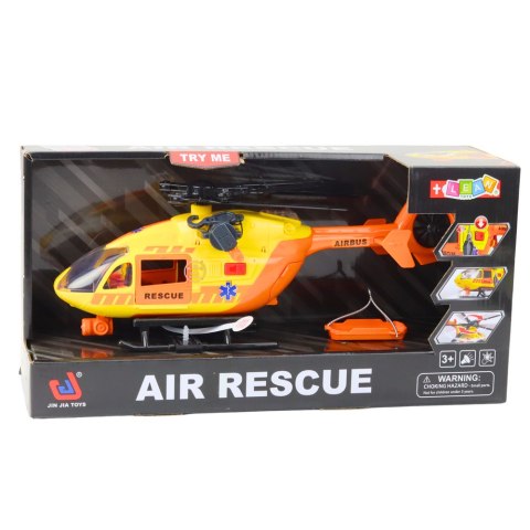 LEAN Toys Helikopter Ratunkowy Hak Nosze Światła Dźwięki Pomarańczowy 1:12 LEAN Toys Helikopter Ratunkowy Hak Nosze Światła Dźwięki Pomarańczowy 1:12