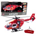 LEAN Toys Helikopter Straży Pożarnej Hak Nosze Światła Dźwięki 1:12
