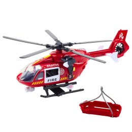 LEAN Toys Helikopter Straży Pożarnej Hak Nosze Światła Dźwięki 1:12