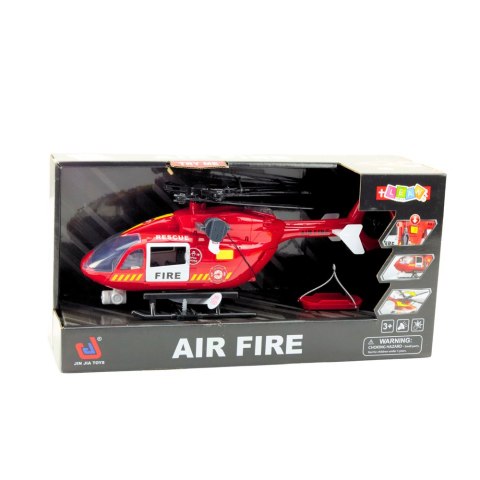 LEAN Toys Helikopter Straży Pożarnej Hak Nosze Światła Dźwięki 1:12 LEAN Toys Helikopter Straży Pożarnej Hak Nosze Światła Dźwięki 1:12