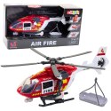 LEAN Toys Helikopter Straży Pożarnej Hak Nosze Światła Dźwięki 1:14