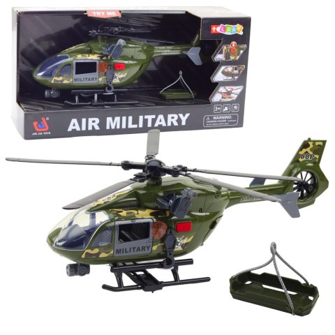 LEAN Toys Helikopter Wojskowy Militarny Hak Nosze Światła Dźwięki 1:12 LEAN Toys Helikopter Wojskowy Militarny Hak Nosze Światła Dźwięki 1:12