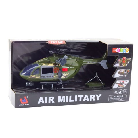 LEAN Toys Helikopter Wojskowy Militarny Hak Nosze Światła Dźwięki 1:12 LEAN Toys Helikopter Wojskowy Militarny Hak Nosze Światła Dźwięki 1:12