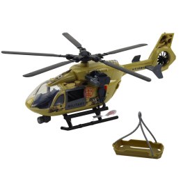 LEAN Toys Helikopter Wojskowy Militarny Hak Nosze Światła Dźwięki 1:14