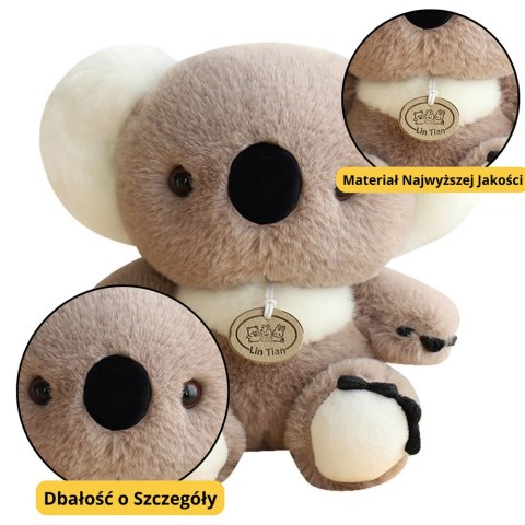 LEAN Toys Maskotka Pluszowa Przytulanka Miś Koala Szary 23cm LEAN Toys Maskotka Pluszowa Przytulanka Miś Koala Szary 23cm