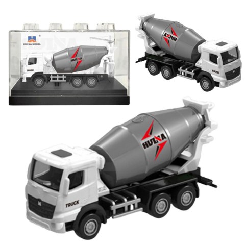 HUINA Betoniarka Metalowa Model Kolekcjonerski Huina Biała 1:80 HUINA Betoniarka Metalowa Model Kolekcjonerski Huina Biała 1:80