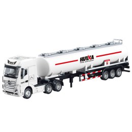 HUINA Ciężarówka Cysterna Metalowa Ruchome Elementy Biała 1:50