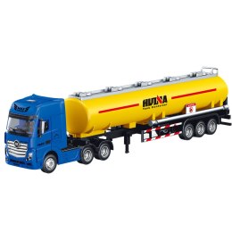 HUINA Ciężarówka Cysterna Metalowa Ruchome Elementy Żółta 1:50