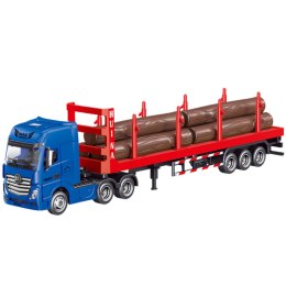 HUINA Ciężarówka Transport Drewna Metalowa Huina 1:50 Czerwona