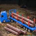 HUINA Ciężarówka Transport Drewna Metalowa Huina 1:50 Czerwona