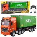 HUINA Ciężarówka Z Kontenerem Zdalnie Sterowana RC Huina Zielona 1:18