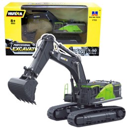 HUINA Koparka Gąsienicowa Metalowa Huina Zielona 1:50