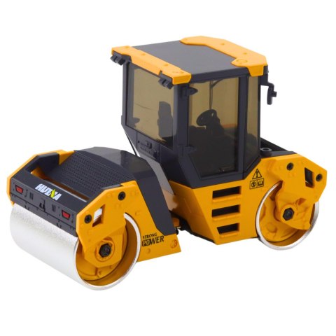 HUINA Walec Drogowy Metalowy Pojazd Budowlany Huina Żółty 1:50 HUINA Walec Drogowy Metalowy Pojazd Budowlany Huina Żółty 1:50