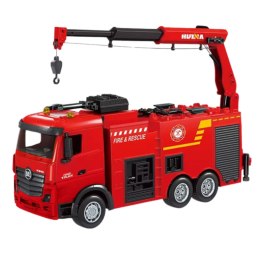 HUINA Wóz Strażacki Z Dźwigiem Zdalnie Sterowany RC Światła Woda Huina 1:18