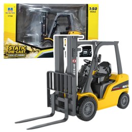 HUINA Wózek Widłowy Metalowy Ruchome Widły Huina Żółty 1:50