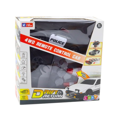 LEAN Sport Auto Sportowe Do Driftu Wymienne Koła Zdalnie Sterowany RC 4WD Policja LEAN Sport Auto Sportowe Do Driftu Wymienne Koła Zdalnie Sterowany RC 4WD Policja