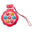 LEAN TOYS Mini Whack-A-Mole Gra Zręcznościowa Zwierzęta Liczby Kolorowe Mix