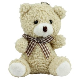 LEAN TOYS Miś Pluszowy Brelok Zawieszka Ozdoba Beżowy 8cm