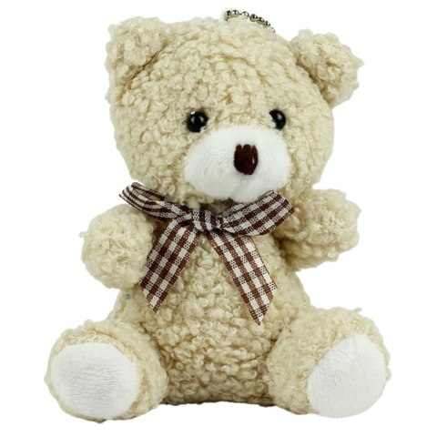 LEAN TOYS Miś Pluszowy Brelok Zawieszka Ozdoba Beżowy 8cm LEAN TOYS Miś Pluszowy Brelok Zawieszka Ozdoba Beżowy 8cm