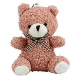 LEAN TOYS Miś Pluszowy Brelok Zawieszka Ozdoba Różowy 8cm