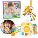 LEAN TOYS Zabawka Sensoryczna Gryzak Grzechotka Dla Malucha Butelka 3W1