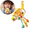 LEAN TOYS Zabawka Sensoryczna Gryzak Grzechotka Dla Malucha Butelka 3W1