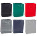 LEAN Torba Prezentowa Elegancka Tłoczone Kwadraty 23 x 18 x 10,5 cm