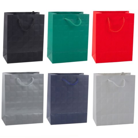 LEAN Torba Prezentowa Elegancka Tłoczone Kwadraty 23 x 18 x 10,5 cm LEAN Torba Prezentowa Elegancka Tłoczone Kwadraty 23 x 18 x 10,5 cm