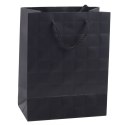 LEAN Torba Prezentowa Elegancka Tłoczone Kwadraty 23 x 18 x 10,5 cm