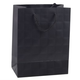 LEAN Torba Prezentowa Elegancka Tłoczone Kwadraty 23 x 18 x 10,5 cm
