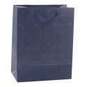 LEAN Torba Prezentowa Elegancka Tłoczone Kwadraty 23 x 18 x 10,5 cm