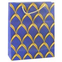 LEAN Torba Prezentowa Elegancka Złote Zdobienia 32 x 26 x 12 cm
