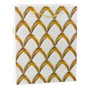 LEAN Torba Prezentowa Elegancka Złote Zdobienia 32 x 26 x 12 cm