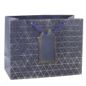 LEAN Torba Prezentowa Geometryczna Złote Linie 23 x 18 x 10 cm