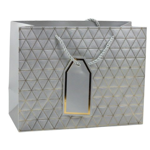 LEAN Torba Prezentowa Geometryczna Złote Linie 23 x 18 x 10 cm LEAN Torba Prezentowa Geometryczna Złote Linie 23 x 18 x 10 cm